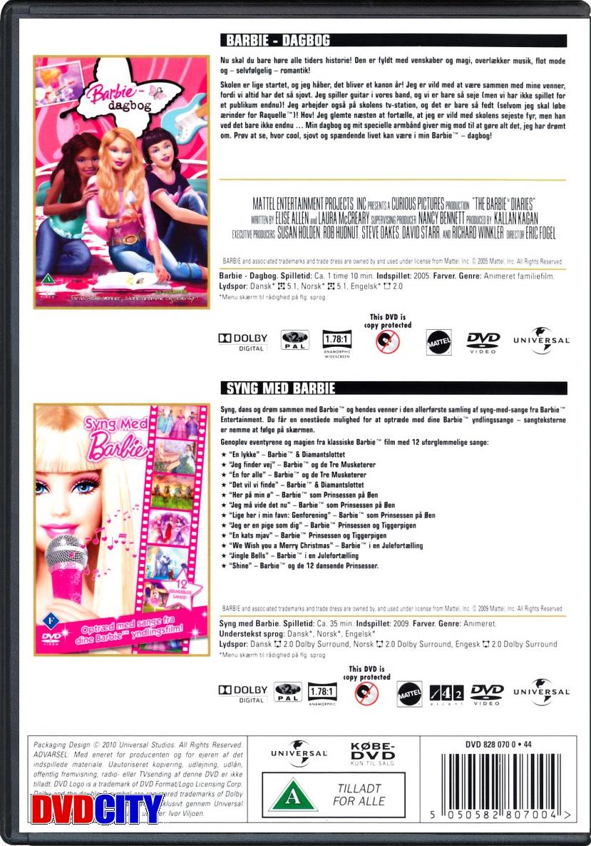 faldt fort håndtag Barbie Diaries / Sing-A-Long (Double Pack) - dvdcity.dk