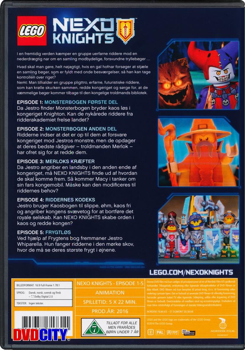 Leia Macadam Personlig Lego Nexo Knights - Episode 1-5 - dvdcity.dk