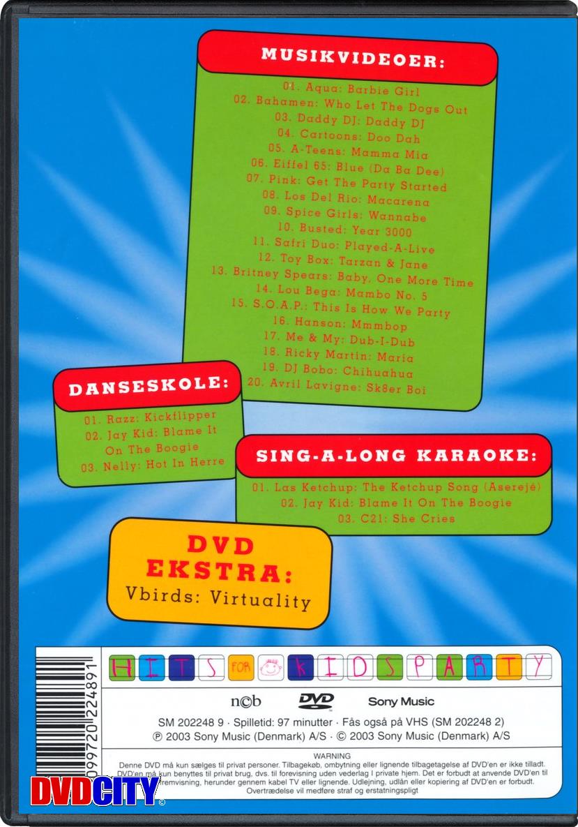 Hits For Kids Party (2003) - dvdcity.dk
