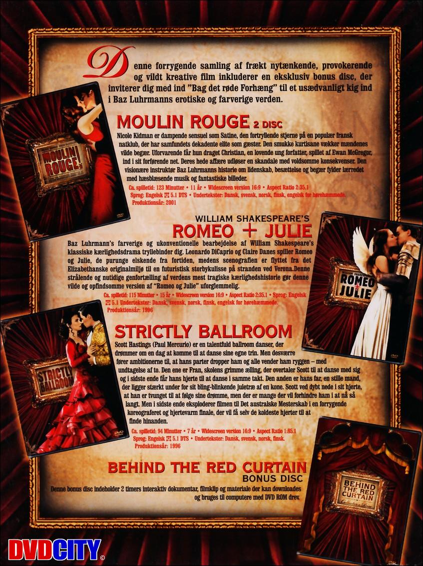 Romeo Juliet Moulin Rouge Strictly Ballroom Triple Pack